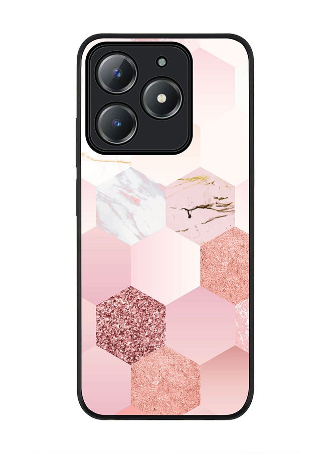 For Realme C63 / Realme C61 4G Case,Slim fit Camera Protection, Shockproof Thin Phone cover  - Marble Pink Honeycomb - pzsku/Z9EC2197A5D0D7AD63DFCZ/45/_/1738074014/76778c91-a463-418f-b84a-14841cf6bfbc