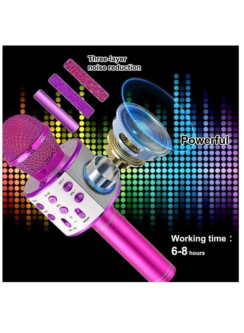 Bluetooth Microphone for kids Birthday Gift Toys for Age 3 4 5 6 7 8 9 10 Girls Boys Wireless Karaoke Mircrophone Little Kid Gifts Toy for Toddler Children - Image 4