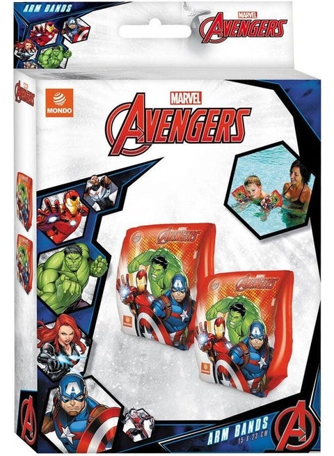 Mondo Marvel Avengers Inflatable Swim Armbands for Kids (1-6 Years, 11-30 KG, 15x23 cm)