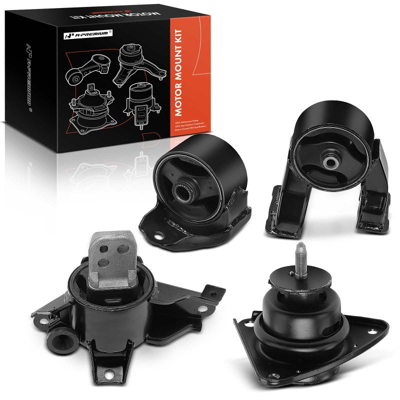 A-Premium APremium 4PCS Engine Motor Mount and Transmission Mount Set Compatible with Hyundai Elantra 2007 2008 2009 2010 L4 20L Automatic Transmission Replace 218102L000 219302H050