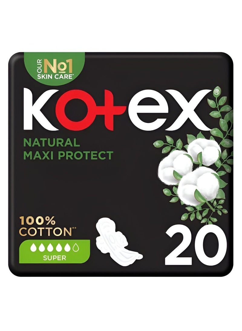 Kotex 20 Piece Natural Maxi Protect Pads - Image 2