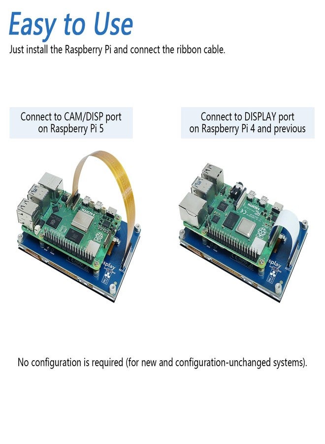 فريينوف شاشة لمس Freenove مقاس 4.3 بوصة لأجهزة Raspberry Pi 5 و4B و3 وB+ وA+، شاشة IPS بدقة 800×480 بكسل، شاشة لمس سعوية بخمس نقاط، منفذ عرض بدون تعريف - Image 2