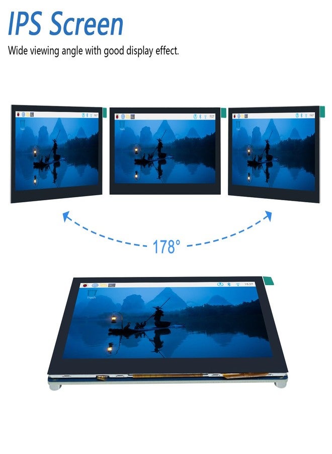 فريينوف شاشة لمس Freenove مقاس 4.3 بوصة لأجهزة Raspberry Pi 5 و4B و3 وB+ وA+، شاشة IPS بدقة 800×480 بكسل، شاشة لمس سعوية بخمس نقاط، منفذ عرض بدون تعريف - Image 4