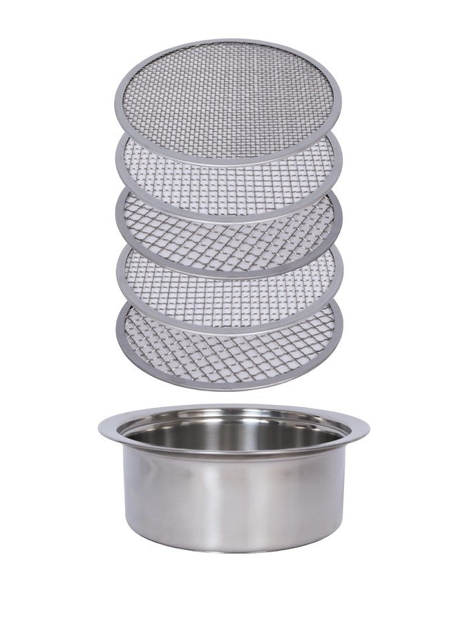 Xicooka Soil Sifter Set for Garden with 5PCS Mesh(1,3,6,9,12mm) Sieve for Rocks and Sand - Image 1
