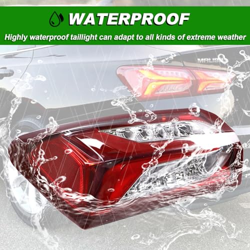 Lochnchn LED Tail Lights Compatible with Chevy Malibu 2019 2020 2021 2022 Outer Rear Taillight Assembly Brake Lamp Left Driver Side Replace 84595944 GM2804143 - Image 5