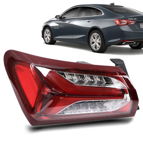Lochnchn LED Tail Lights Compatible with Chevy Malibu 2019 2020 2021 2022 Outer Rear Taillight Assembly Brake Lamp Left Driver Side Replace 84595944 GM2804143 - Image 1