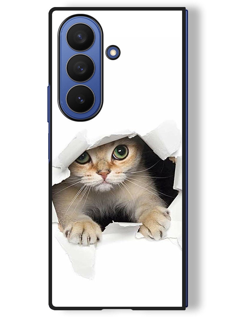 Theodor Case Compatible with Samsung Galaxy Z Fold 7 - 8 Inch Protection Shockproof Bumper Cover Baby Cat - Image 1