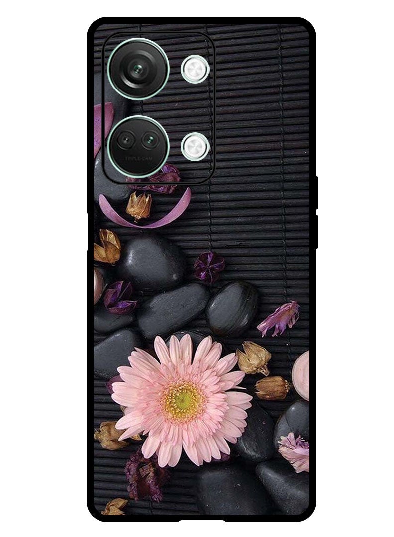 Theodor Protective Case Anti Scratch Shock Proof Bumper Cover For OnePlus Nord 3 Flowers & Stones - Image 1