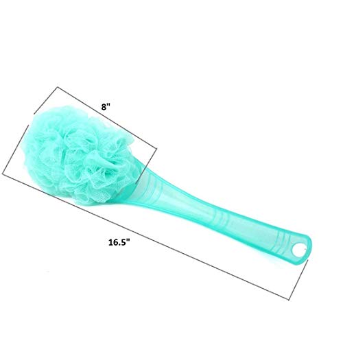Homfine® Handle Loofah Sponge Back body Cleaning/Brush for Shower (1 Pc, Multi Colour) - Image 2