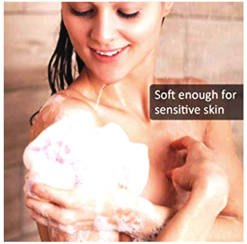 Homfine® Handle Loofah Sponge Back body Cleaning/Brush for Shower (1 Pc, Multi Colour) - Image 4