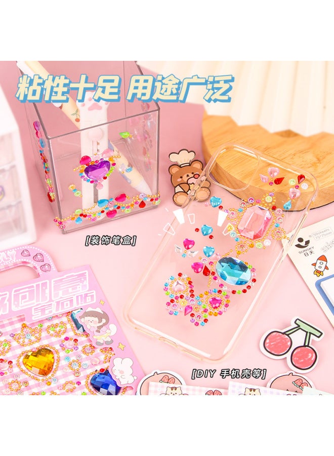 HELPS New Cartoon Diamond Stickers Children's Diamond Three-dimensional Painting Color Journal Stickers Student Reward Material Paper - Image 4