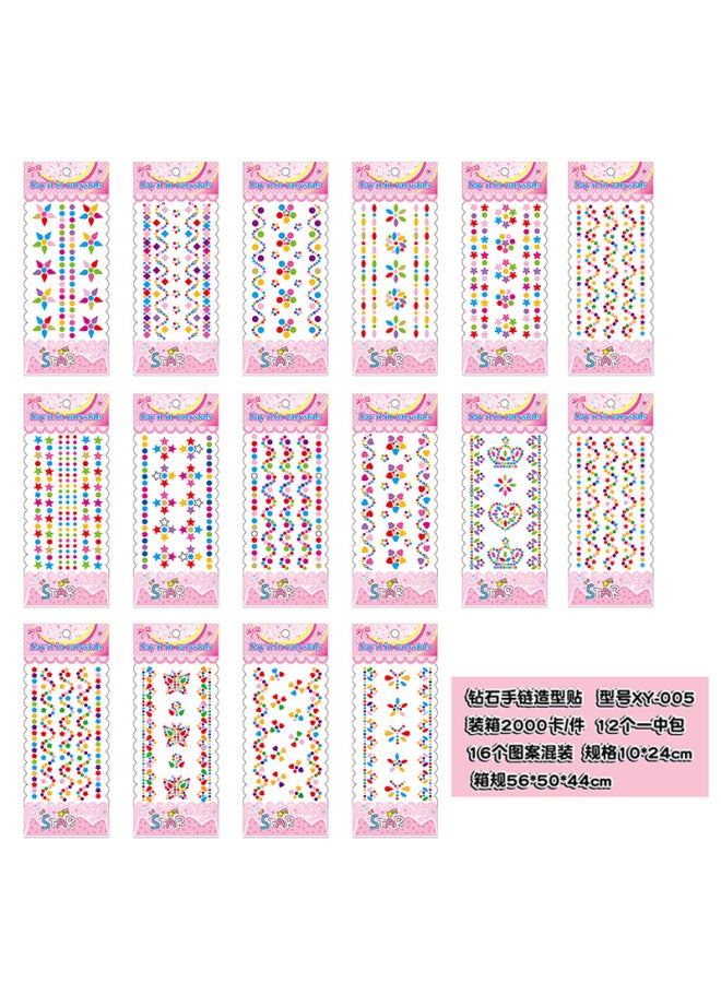 HELPS New Cartoon Diamond Stickers Children's Diamond Three-dimensional Painting Color Journal Stickers Student Reward Material Paper - Image 1