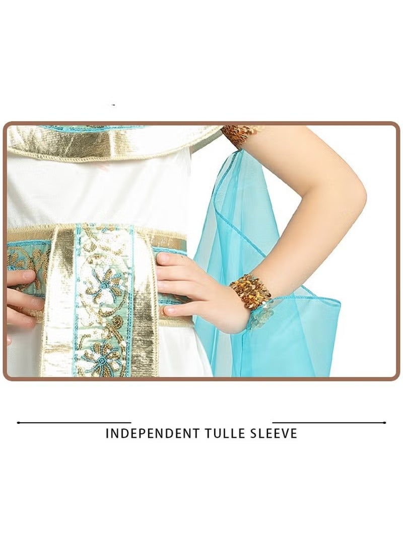 Girls Egyptian Queen Costume Ancient Egyptian Princess Dress Masquerade Cosplay - Image 5