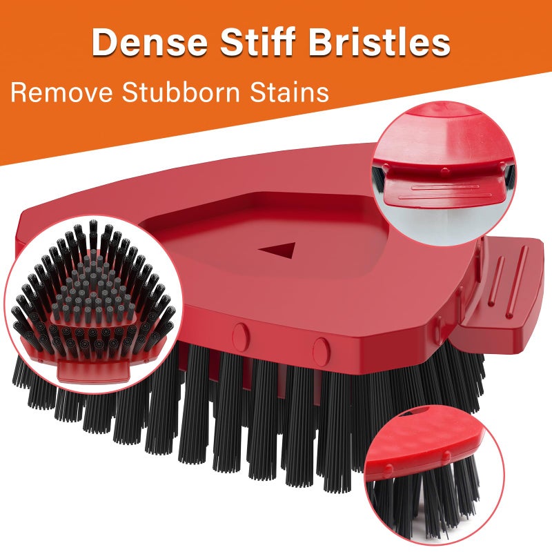 Fatmass 2 Pack Upgraded Spin Mop Replace Scrub Mop Brush Compatible with O Cedar 2 Tank RinseClean, Great for Kitchen, Deck, Bathroom and Shower Floor Scrubber - Image 4