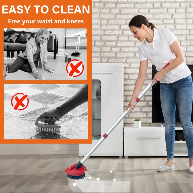 Fatmass 2 Pack Upgraded Spin Mop Replace Scrub Mop Brush Compatible with O Cedar 2 Tank RinseClean, Great for Kitchen, Deck, Bathroom and Shower Floor Scrubber - Image 5