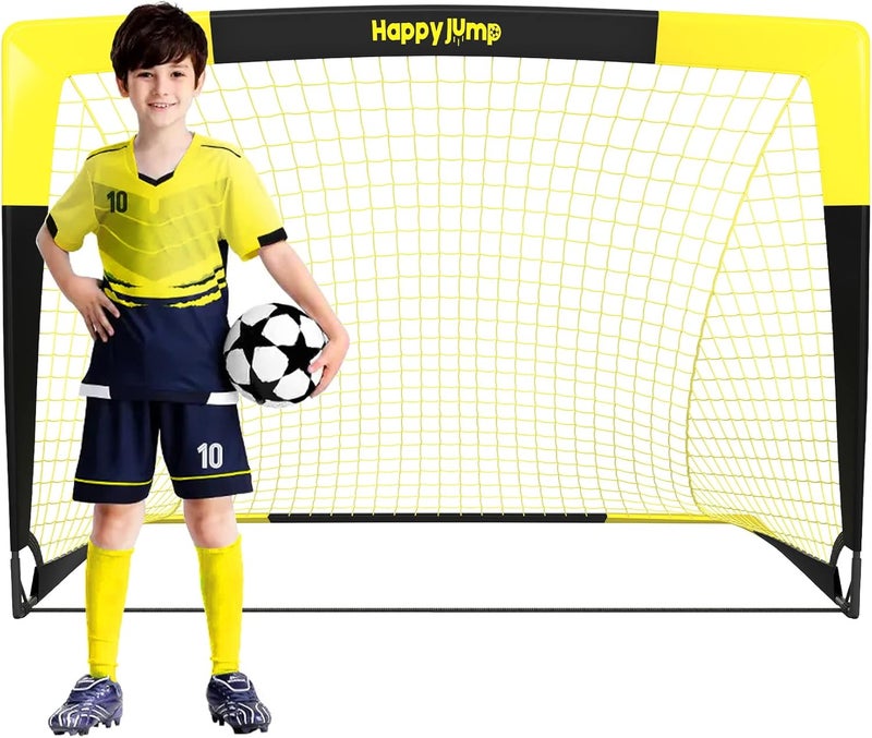 Happy Jump هدف كرة القدم القفز السعيد، شبكة كرة القدم القابلة للانبثاق، عمود شبكة كرة القدم للأطفال، هدية تدريب كرة القدم في الحديقة - Image 1