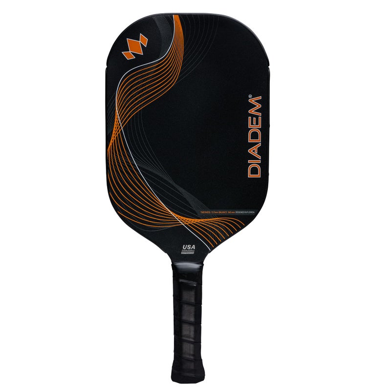 Diadem Sports Diadem Icon Infinity Pro Pickleball Paddle | USAPA Approved | Dual Foam Core & Carbon Fiber | Maximum Power, Control, and Spin | High Performance with Replaceable Edge Guard (Inferno Orange) - Image 2