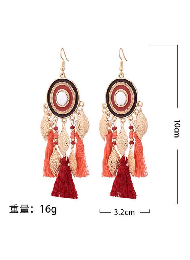NIBEMINENT 925 Silver Tassel Alloy Feather Fashion Stud Earrings - Image 3