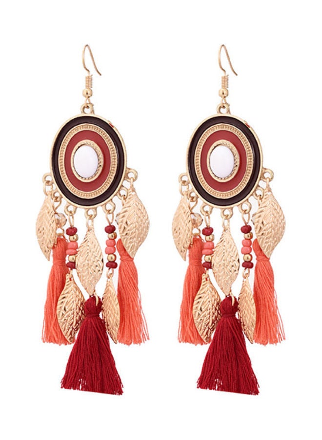 NIBEMINENT 925 Silver Tassel Alloy Feather Fashion Stud Earrings - Image 1