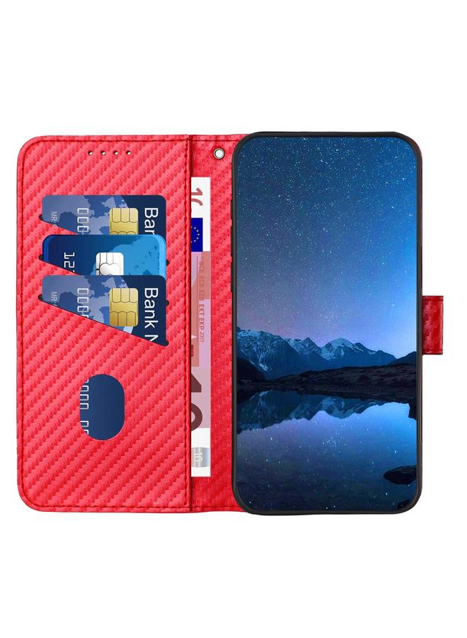 S-TOP Case For Fujitsu Arrows U 801FJ YX0070 Carbon Fiber Buckle Leather Phone Case with Lanyard - Image 3