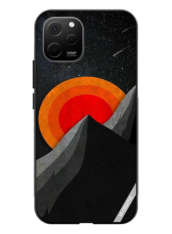 VR CREATIVE Protective Case Cover For Huawei Nova Y61 Moon And Pyramid Design  Design Multicolour - Image 1