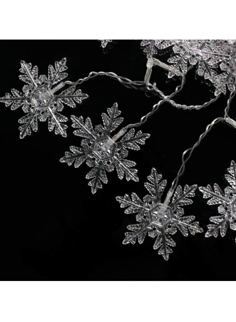 Snowflake Curtain String Lights Fairy Tale Lights UK Plug Waterproof Lights Indoor Outdoor Decoration For Party Garden Home Decor Christmas 13ft (Colorful , UK Plug) - Image 5