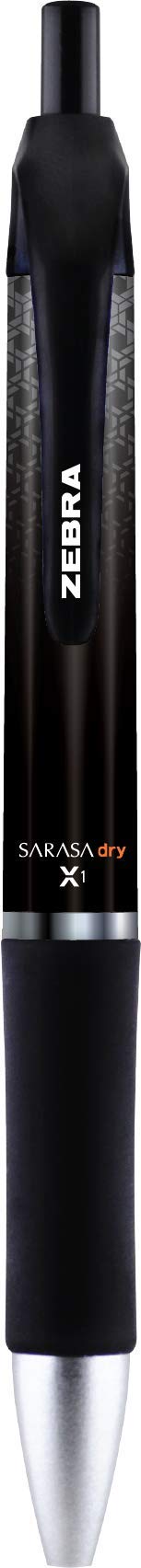 Zebra Pen Sarasa Dry X1 Retractable Gel Pen, Medium Point, 0.7mm, Black Ink, 12-Pack - Image 2