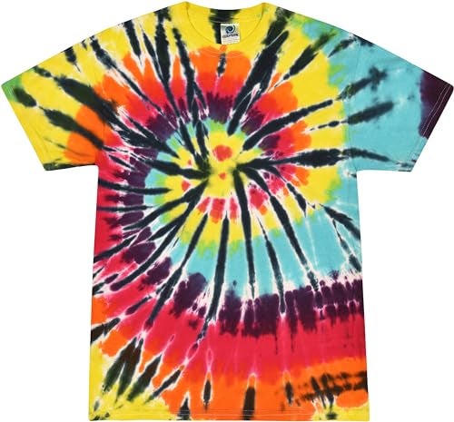 Colortone 100% Cotton Tie Dye T-Shirt for Women and Men, Medium, Lava Lamp - Image 2