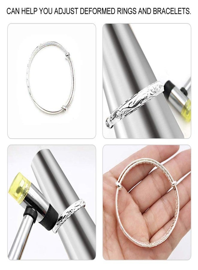 Shanrya Round Bracelet Mandrel, Stainless Steel Bracelet Mandrel, Measure Rubber Metal Bracelet Mandrel Bangle Sizing Shaper 12in Jewelry Repair Workers for Man Women Jewelry Repair Making - Image 3