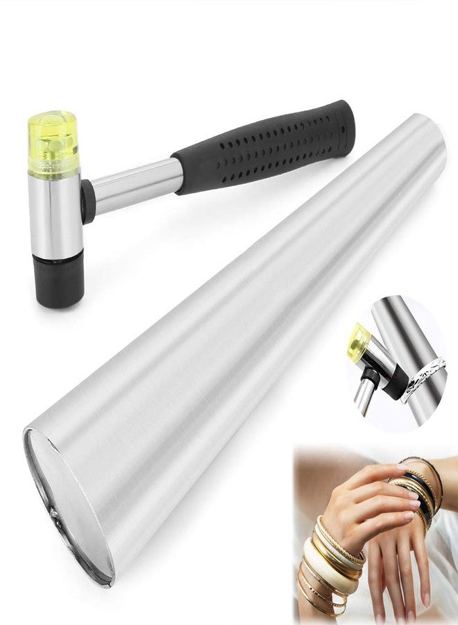 Shanrya Round Bracelet Mandrel, Stainless Steel Bracelet Mandrel, Measure Rubber Metal Bracelet Mandrel Bangle Sizing Shaper 12in Jewelry Repair Workers for Man Women Jewelry Repair Making - Image 5