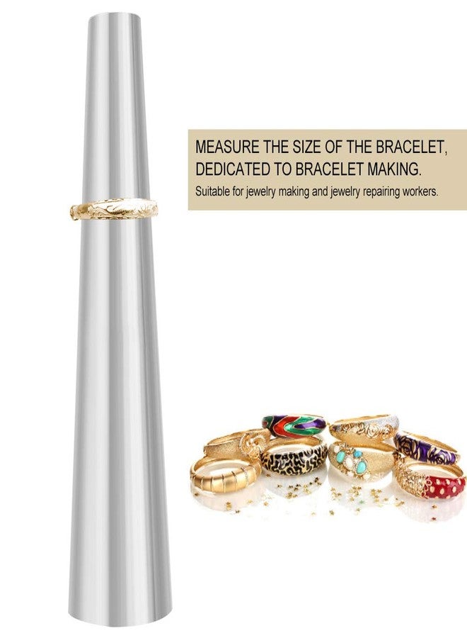 Shanrya Round Bracelet Mandrel, Stainless Steel Bracelet Mandrel, Measure Rubber Metal Bracelet Mandrel Bangle Sizing Shaper 12in Jewelry Repair Workers for Man Women Jewelry Repair Making - Image 2