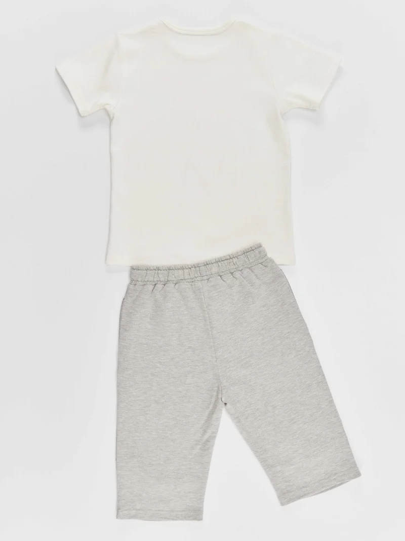 Denokids Hey Dude Boy T-shirt Capri Shorts Set
