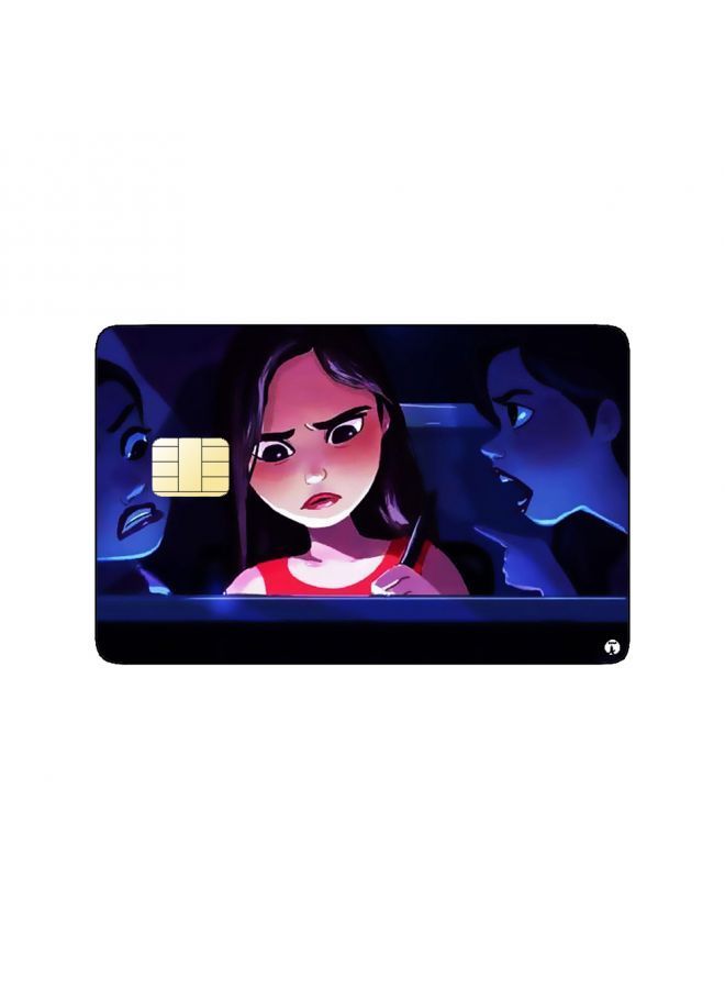 RKN PRINTED BANK CARD STICKER Cute Girl Drawing Painting - Image 2