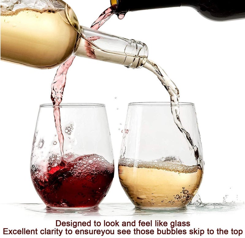 ZEYFLEEB Premium Water and Juice Glasses Set Transparent Drinking Stylish and Crystal Highball Glasses for Water Juice and Cocktails Pack of 6 Shape Oval - Image 2