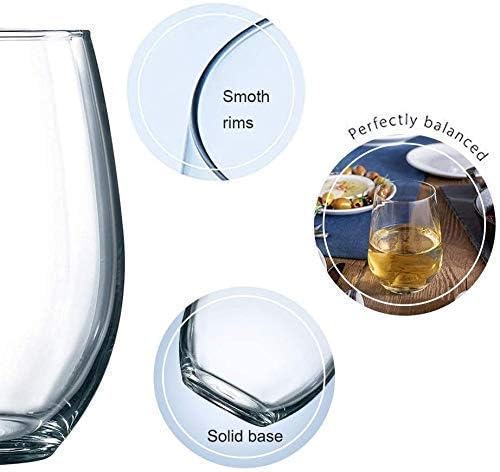 ZEYFLEEB Premium Water and Juice Glasses Set Transparent Drinking Stylish and Crystal Highball Glasses for Water Juice and Cocktails Pack of 6 Shape Oval - Image 5