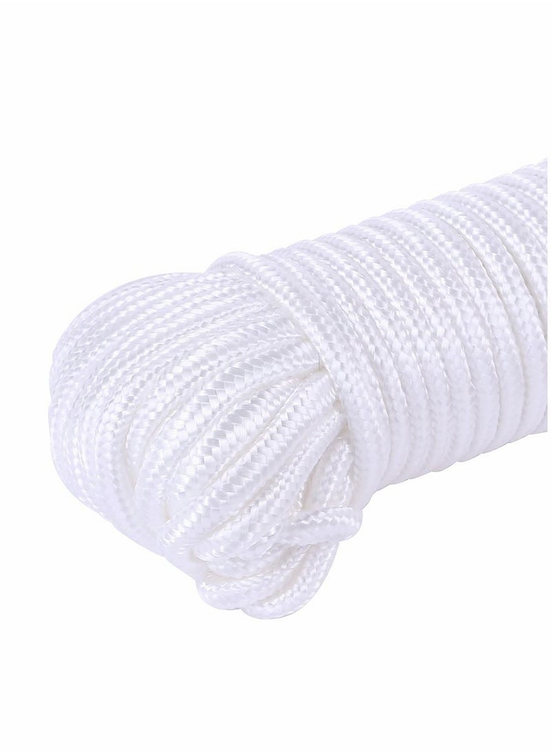 Y&D - Nylon Poly Rope Flag Pole Polypropylene Clothes Line Camping Utility Good for Tie Pull Swing Climb Knot (10 M Length, 10 mm Width, 2Pcs White) - Image 1