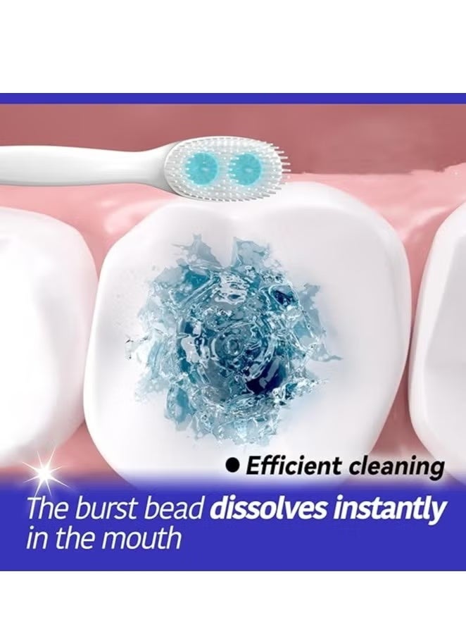 Fresh 20 Pcs Mint Disposable Toothbrushes with Toothpaste and Pick for Work or Travel, Mini Travel Toothbrushes - Image 3