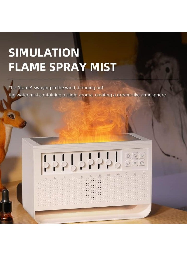 GT-Wheel Aroma Flame Diffuser for Essential Oil 200ml Noise Machine Air Humidifier with Flame Light and 8 Soothing Natural Sounds  - Image 3