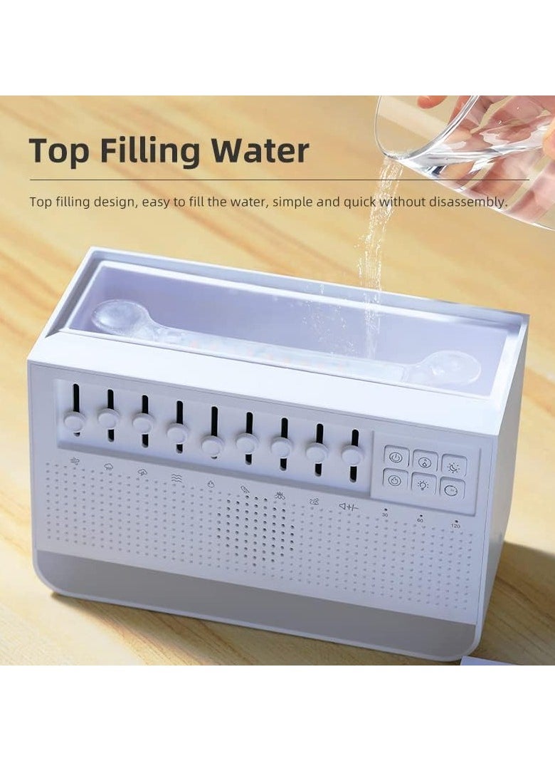 GT-Wheel Aroma Flame Diffuser for Essential Oil 200ml Noise Machine Air Humidifier with Flame Light and 8 Soothing Natural Sounds  - Image 4