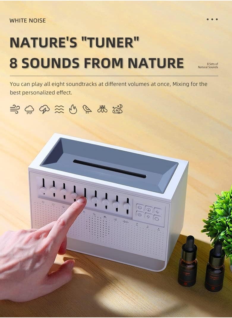 GT-Wheel - Aroma Flame Diffuser for Essential Oil 200ml Noise Machine Air Humidifier with Flame Light and 8 Soothing Natural Sounds - Image 1