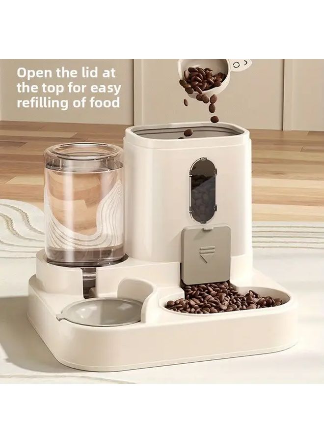 2 In 1 Automatic Cat And Dog Feeder Flagship Model Blue 33 81oz 77 77oz Capacity No Electricity Needed Easy Clean Durable Plastic Detachable Water Bottle Storage Bucket Indoor Pet Feeding Station For Cats Small Dogs Pet Food Storage Modern Pet Accessory Without Battery - Image 2