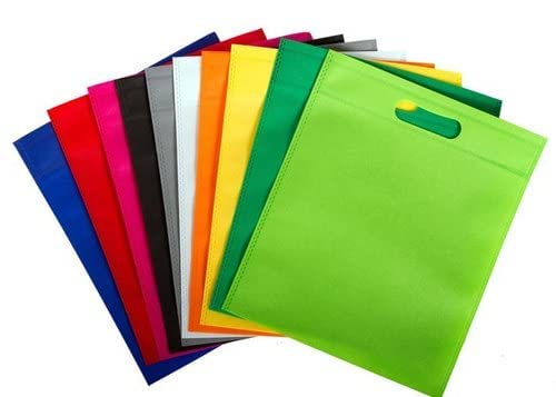 Tia Crafts Eco-Friendly Bag D-Cut Cloth Carry Bag, Shopping, Daily use, Gift Completely Eco Friendly Bags (10X14 inch, 50) - Image 4