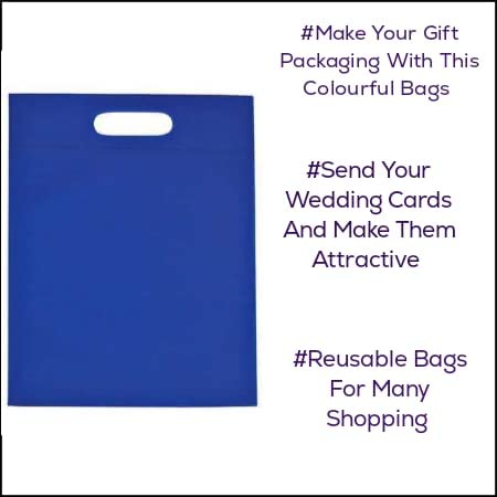 Tia Crafts Eco-Friendly Bag D-Cut Cloth Carry Bag, Shopping, Daily use, Gift Completely Eco Friendly Bags (10X14 inch, 50) - Image 3