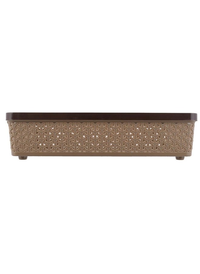 Kuber Industries Kuber Industries A4 Office Paper Tray|Stationery Office Storage Organizer|Paper Tray|File Tray|Basket For Storage|Pack of 2 (Brown)  - Image 3