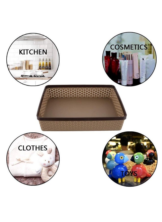 Kuber Industries Kuber Industries A4 Office Paper Tray|Stationery Office Storage Organizer|Paper Tray|File Tray|Basket For Storage|Pack of 2 (Brown)  - Image 5
