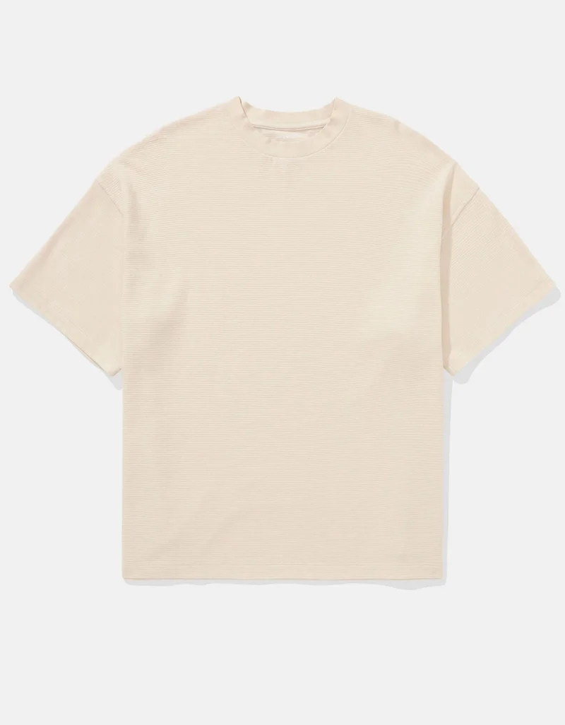 American Eagle  AE Oversized Textured T-Shirt for Men | Best Price UAE