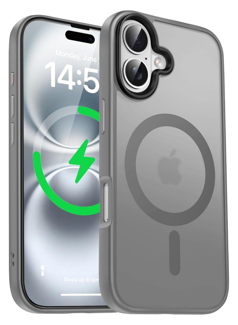 XLogix FrostX for iPhone 16 Case, Frosted Grey - Slim Protective Cover with MagSafe Compatibility | Shockproof & Scratch-Resistant Design, FrostX Series - Image 1