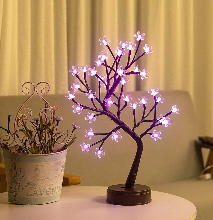 TREE LIGHT TREE LAMPS FOR LIVING ROOM CUTE NIGHT LIGHT FOR HOUSE DECOR GOOD FOR GIFTS HOME DECORATIONS WEDDINGS CHRISTMAS AND MORE PINK CHERRY BLOSSOM