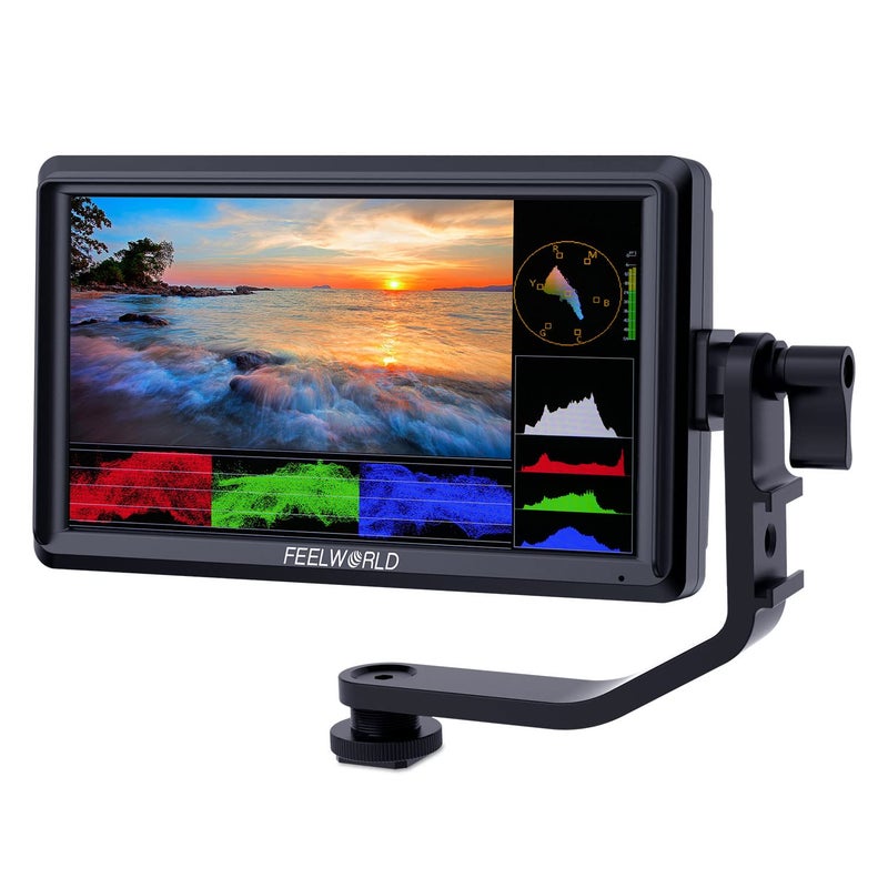 FEELWORLD FW568 شاشة ميدانية لكاميرا DSLR بحجم 5.5 بوصة مع Waveform LUTs ومساعد التركيز بالفيديو 1920x1152 IPS 4K HDMI ملحقات فيديو احترافية - Image 1