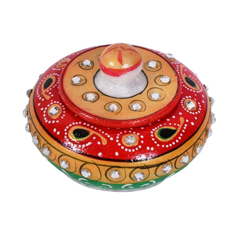 Craftam Marble Sindoor Dani Box for Women – Traditional Handcrafted Kumkum Holder for Gifts, Pooja & Makeup - Image 1